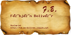 Fábján Bolivár névjegykártya